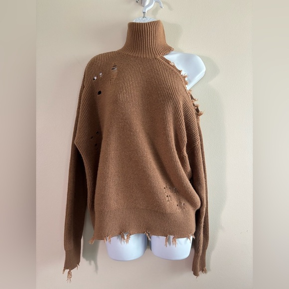 Lovers + Friends Ripped Sweater wool blend size XS oversized - Picture 4 of 14